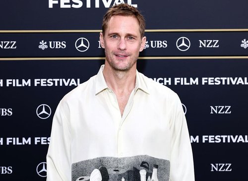 Alexander Skarsgård Stuns with Risqué Fashion Choice at 'Pillion' Photocall