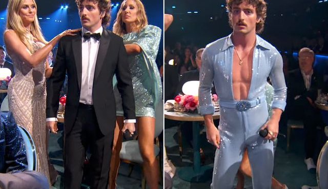 Benson Boone's Show-Stopping Striptease at the 2025 Grammys with Heidi Klum and Nikki Glaser