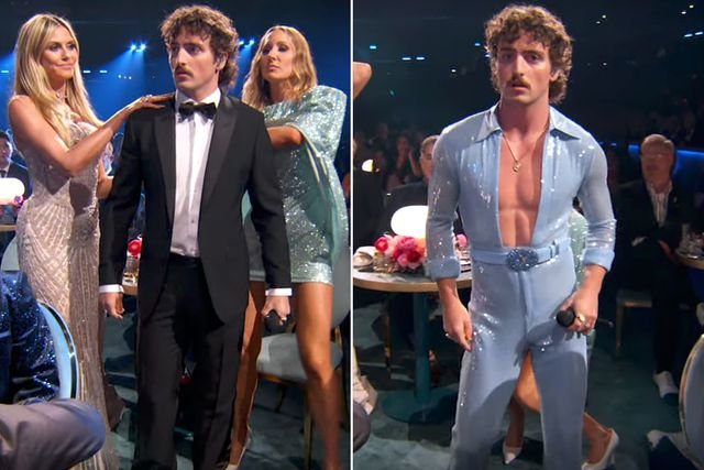 Benson Boone's Show-Stopping Striptease at the 2025 Grammys with Heidi Klum and Nikki Glaser