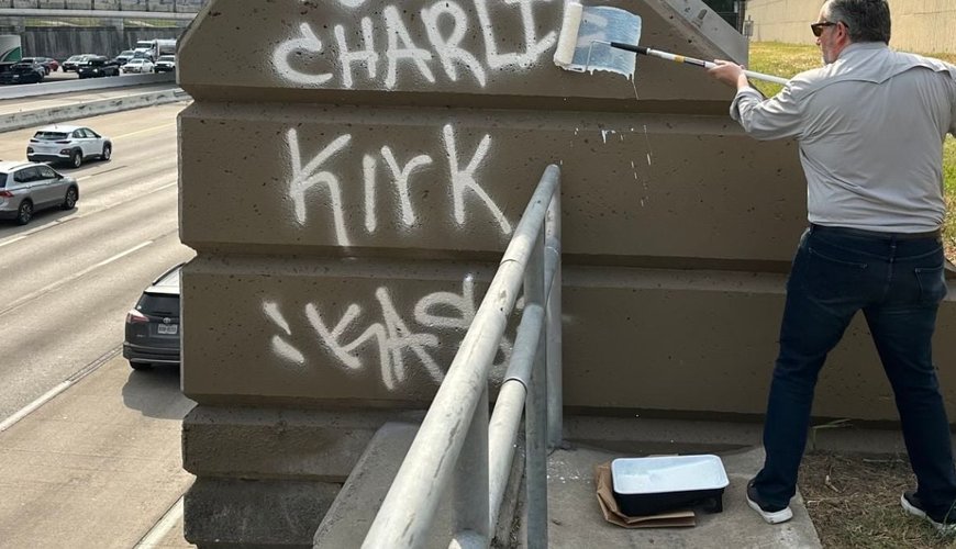 Ted Cruz Battles Hate: Paints Over Anti-Charlie Kirk Graffiti in Houston