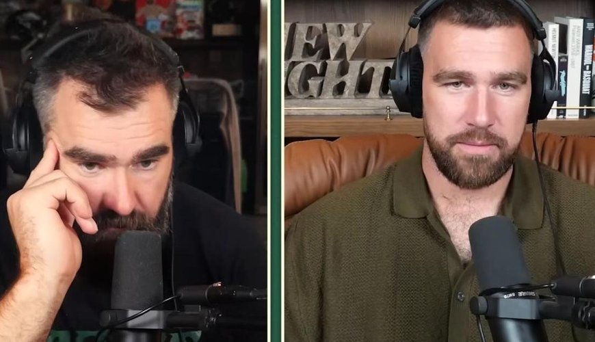 Jason Kelce's NSFW Gesture Leaves Travis Kelce in Stitches on New Heights Podcast
