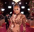 Jennifer Lopez Stuns in Bold Braless Look with Ultra-Plunging Leather Blazer