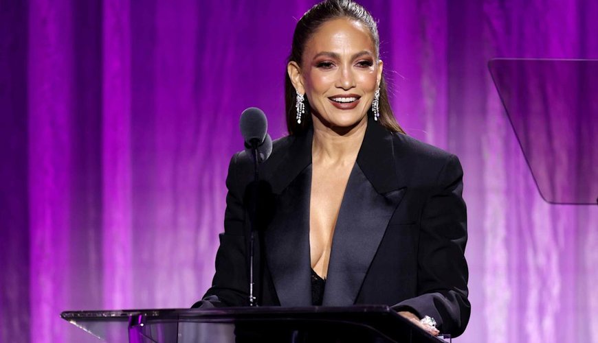 Jennifer Lopez Rocks the Red Carpet in Bold Blazer and Slip Dress Combo