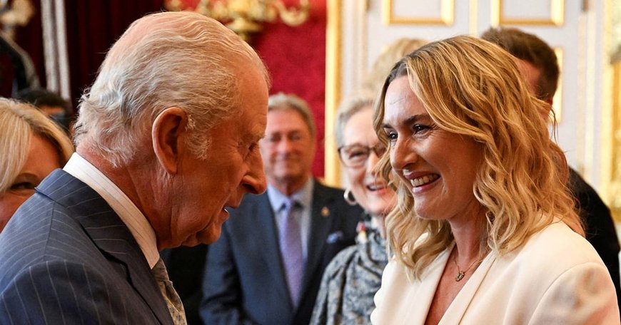 Kate Winslet Details Meeting King Charles III While Wearing a "Transparent Lace Outfit"