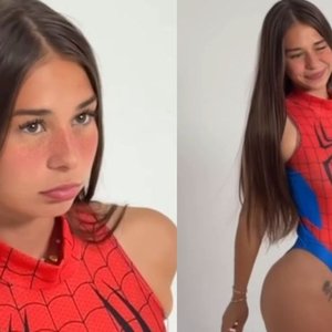 Social Media Abuzz with Sophie Rain's Skin-Tight Spider-Man Ensemble