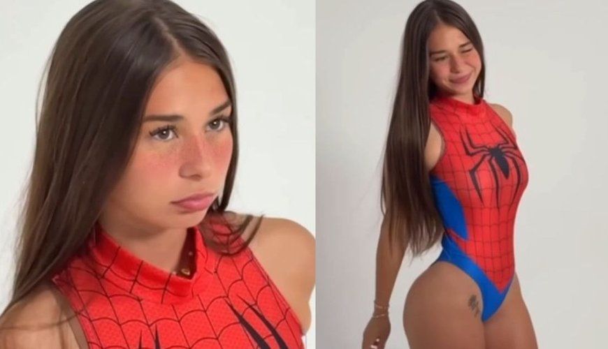 Social Media Abuzz with Sophie Rain's Skin-Tight Spider-Man Ensemble