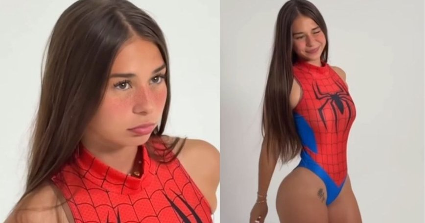 Social Media Abuzz with Sophie Rain's Skin-Tight Spider-Man Ensemble