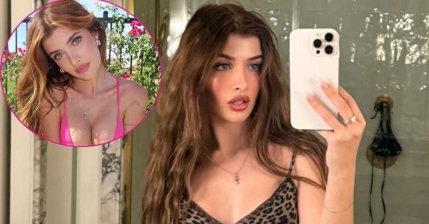 Sami Sheen Stuns in Daring Pink Swimsuit During Palm Springs Getaway