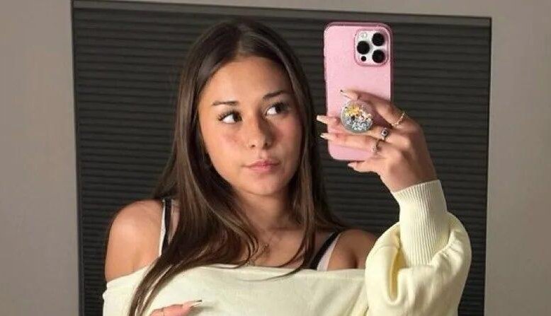 Sophie Rain Stuns in Burgundy Lingerie as She Builds Her OnlyFans Empire