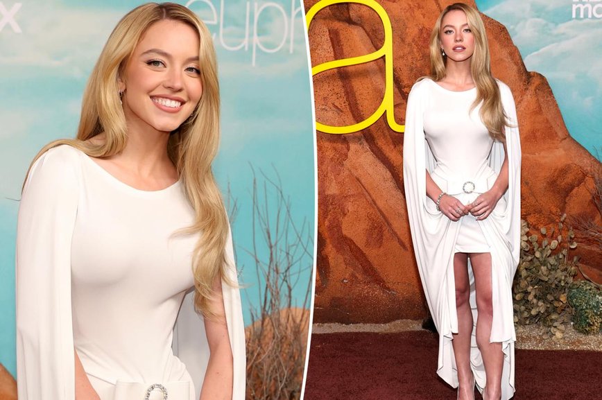 Sydney Sweeney Dazzles in Cape Dress at 'Euphoria' Season 3 Premiere